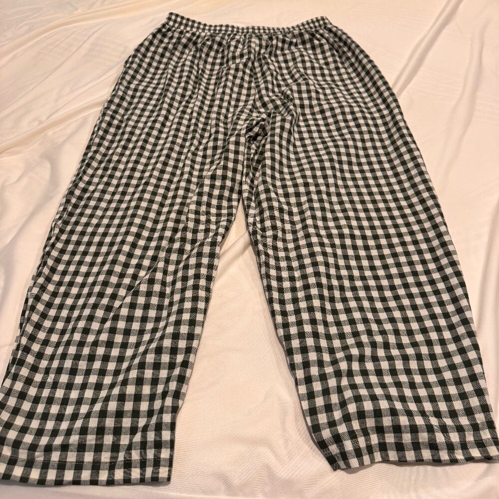 Green plaid (checkered) pants - XL